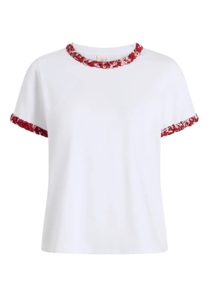 Cinq A Sept braided-trim T-shirt - White