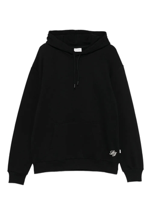Les Deux logo-embroidered pouch-pocket hoodie - Black