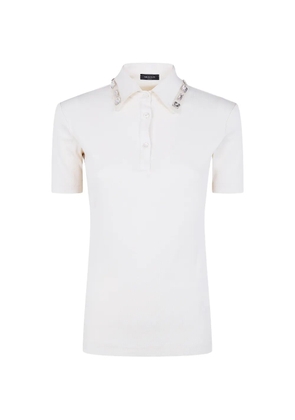 Fabiana Filippi embellished collared polo top - Neutrals