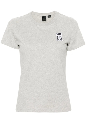 PINKO logo-patch cotton T-shirt - Grey