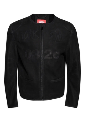 032c Thistles leather jacket - Black