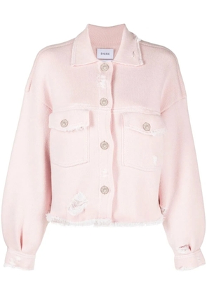 Barrie fringed denim jacket - Pink