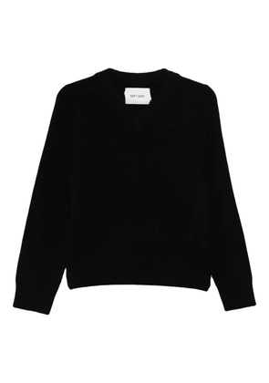 Soft Goat V-neck sweater - Black