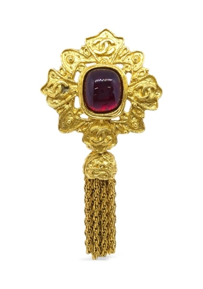 CHANEL Pre-Owned 1994 Gripoix brooch pin - Gold