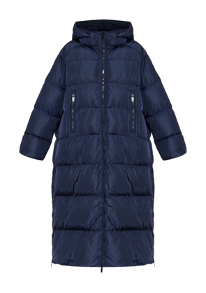 Add zip-fastening padded coat - Blue
