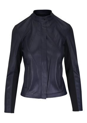 KZ_K STUDIO Glove fitted shape calf leather jacket - Blue