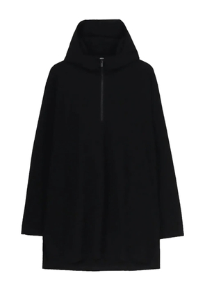 Yohji Yamamoto padded half-zip hoodie - Black
