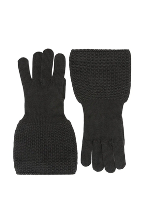 Yohji Yamamoto ribbed knit gloves - Grey