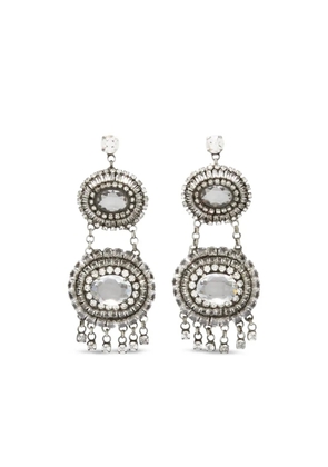 Ermanno Scervino crystal-embellished chandelier earrings - Silver