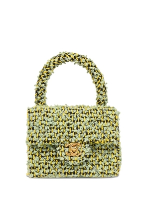 CHANEL Pre-Owned 1992 micro tweed Kelly handbag - Green