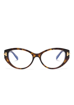 TOM FORD Eyewear round-frame glasses - Brown