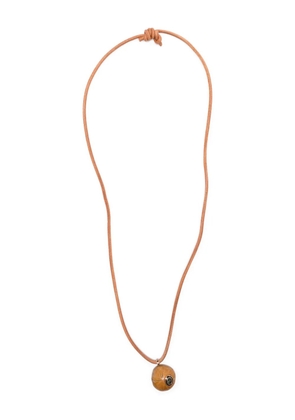 Dezso 18K rose gold Fossilized aquamarine necklace - Pink