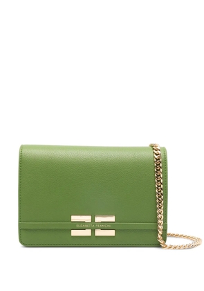 Elisabetta Franchi logo chain shoulder bag - Green