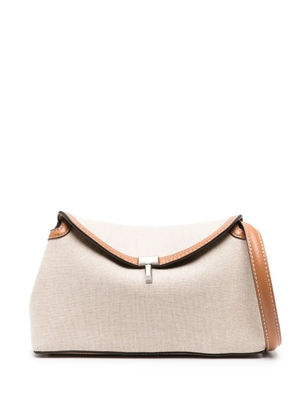 TOTEME T-Lock clutch bag - Neutrals