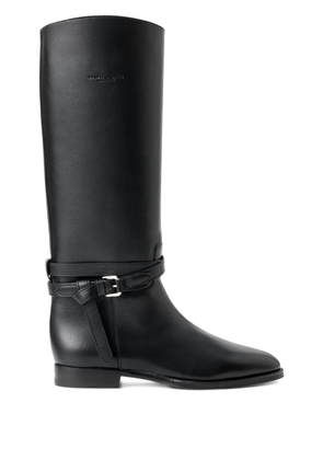 Ralph Lauren Collection 25mm Donnely buckle-strap calfskin boots - Black