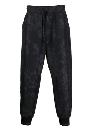 Y-3 leopard-print tapered-leg track pants - Black