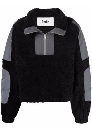 GmbH stand-up collar contrast sweatshirt - Black