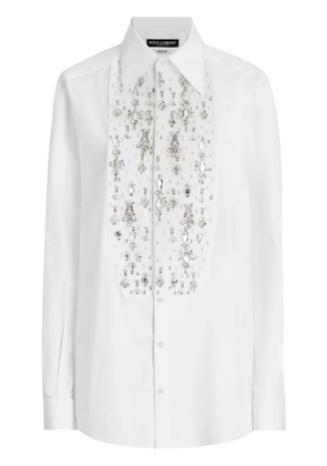 Dolce & Gabbana rhinestone-embellished shirt - White