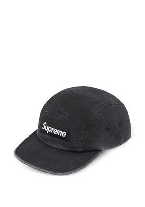 Supreme washed chino twill camp cap - Black