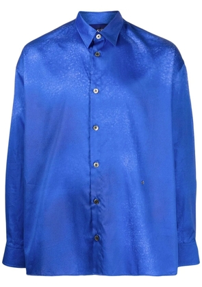 Études Studio spray-effect satin shirt - Blue
