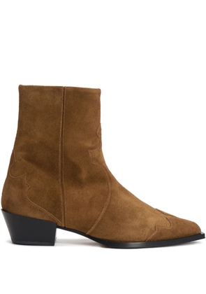Aeyde Hester suede ankle boots - Brown