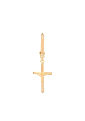 Dolce & Gabbana cross-pendant hoop earring - Gold