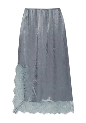 MUNTHE Ravn lace-trim midi skirt - Grey