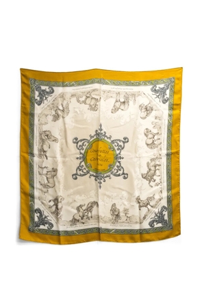 Hermès Pre-Owned 1962 Courbettes et Cabrioles silk scarf - Neutrals
