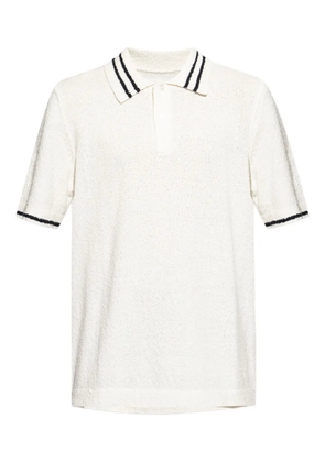 SAMSOE SAMSOE stripes-trim polo shirt - White