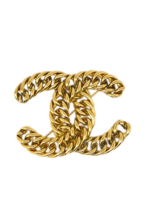 CHANEL Pre-Owned 1990-2000s CC chain brooch - Gold