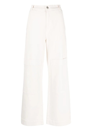 P.A.R.O.S.H. multiple-pockets high-waisted trousers - White