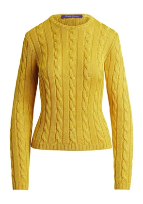 Ralph Lauren Collection cable-knit crew-neck sweater - Yellow