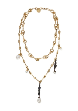 Ermanno Scervino multi-strand pearl necklace - Gold
