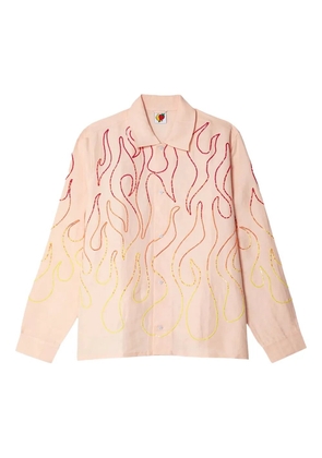Sky High Farm flame-pattern shirt - Pink