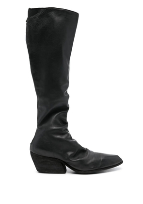 Guidi 55mm leather knee boots - Black