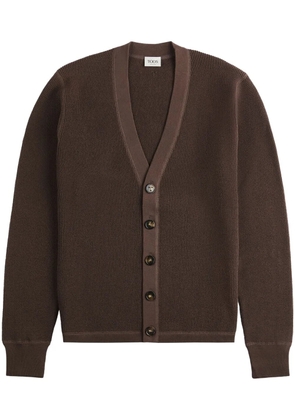 Tod's waffle-knit cotton cardigan - Brown