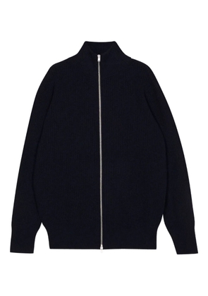 John Smedley Mallam ribbed zip-up sweater - Blue