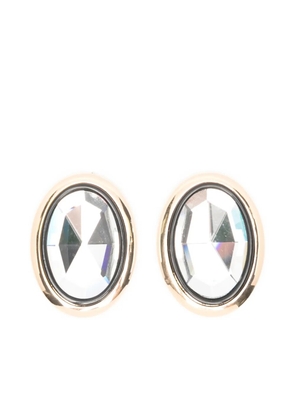 Self-Portrait oval-shape earrings - Gold