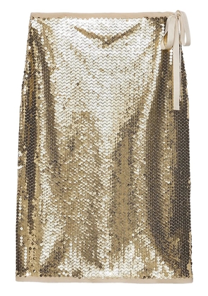 Prada sequinned skirt - Gold
