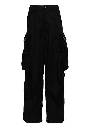 Julius cargo cotton blend trousers - Black