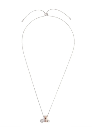 APM Monaco Safety Pin-charm zirconia necklace - Silver