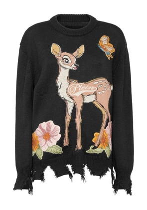 Philipp Plein deer-print sweater - Black