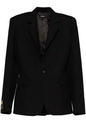 EGONlab. logo patch single-breasted blazer - Black