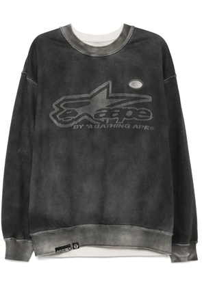 AAPE BY *A BATHING APE® logo washed sweatshirt - Black