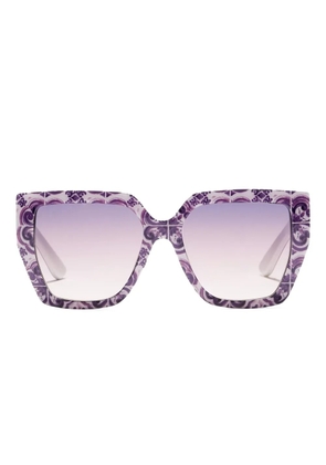 Dolce & Gabbana Eyewear Maiolica square-frame sunglasses - Purple