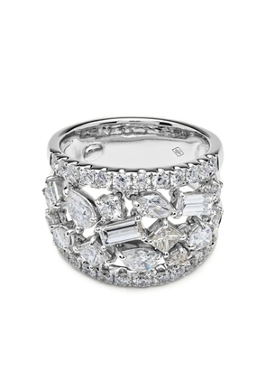 Jewels Aficionado 18K white gold diamond cocktail ring - Silver