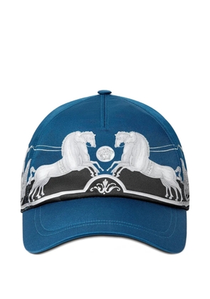 Versace horse-print baseball cap - Blue