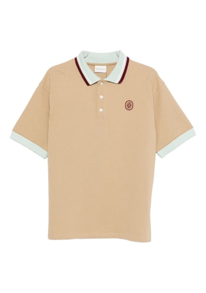 Drôle De Monsieur logo-embroidered polo shirt - Neutrals