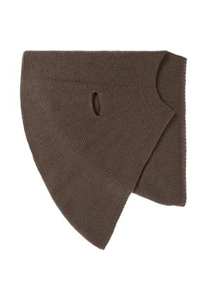 Homme Plissé Issey Miyake cutout knitted hat - Brown