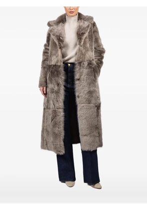 HiSO reversible fur coat - Grey
